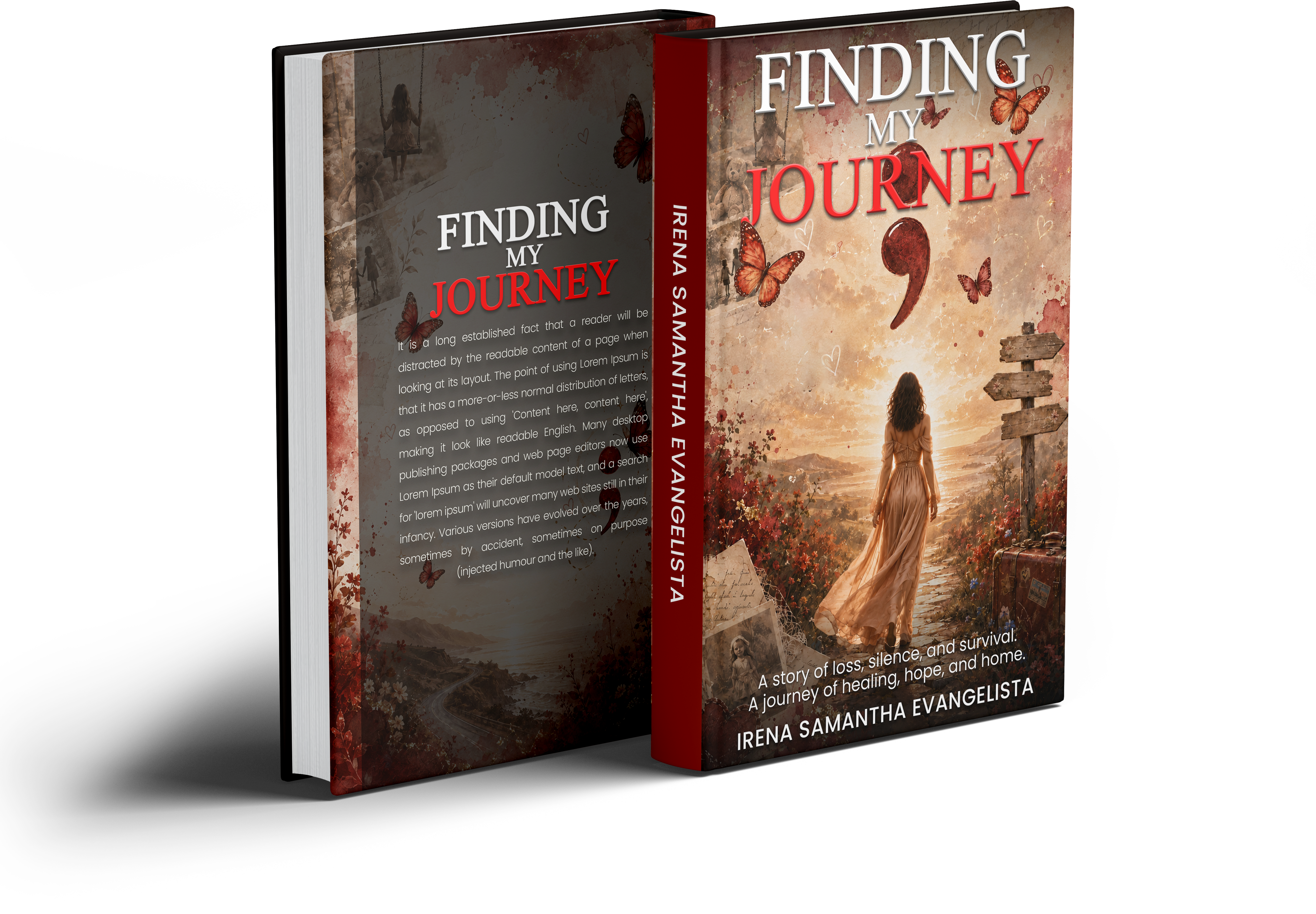 Finding My Journey 3D book mockup by Raina. S.E